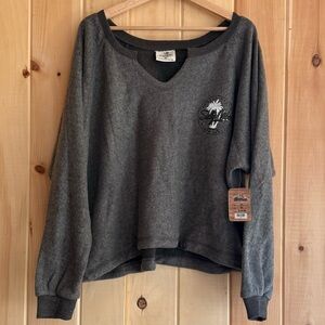 NWT Tsunami Surf Shop "Salty Vibes" Pullover Sweatshirt - Sunset Beach NC